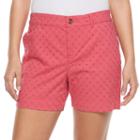Petite Croft & Barrow&reg; Novelty Shorts, Women's, Size: 12 Petite, Brt Red