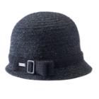 Women's Betmar Maya Buckle Knit Cloche Hat, Black