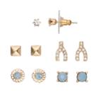 Lc Lauren Conrad Cubic Zirconia Wishbone Nickel Free Stud Earring Set, Women's, Brt Blue