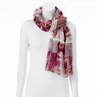 Sonoma Goods For Life&trade; Crochet Patchwork Oblong Wrap Scarf, Women's, Lt Orange