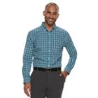 Men's Croft & Barrow&reg; Classic-fit Plaid Easy-care Button-down Shirt, Size: Large, Med Blue