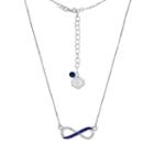 Auburn Tigers Sterling Silver Crystal Infinity Necklace, Women's, Size: 18, Blue
