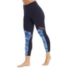 Women's Balance Collection Marina Mesh Inset Ankle Leggings, Size: Medium, Blue Curacao Aquatic