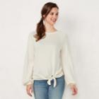 Women's Lc Lauren Conrad Knot-front Sweatshirt, Size: Medium, Lt Yellow