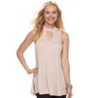 Juniors' Pink Republic Ribbed Choker Neck Tank, Teens, Size: Xs, Blue Other