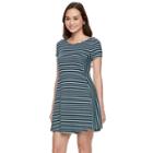 Petite Apt. 9&reg; Striped A-line Dress, Women's, Size: S Petite, Dark Blue