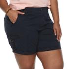 Plus Size Sonoma Goods For Life&trade; Utility Bermuda Shorts, Women's, Size: 20 W, Dark Blue