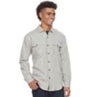 Men's Trinity Collective Rampart Flannel Button-down Shirt, Size: Large, Grey
