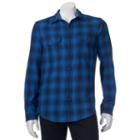 Men's Sonoma Goods For Life&trade; Slim-fit Flannel Button-down Shirt, Size: Small, Dark Blue