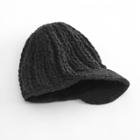Sijjl Crochet Brim Wool Hat, Women's, Black