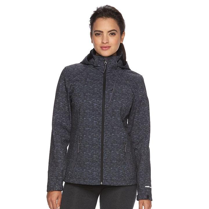Women's Free Country Hooded Soft Shell Jacket, Size: Medium, Black