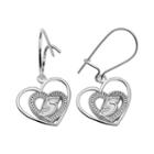Insignia Collection Nascar Kasey Kahne Sterling Silver 5 Heart Drop Earrings, Women's, Grey