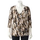 Plus Size Dana Buchman Faux-wrap Top, Women's, Size: 1xl, White