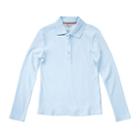 Girls 7-20 & Plus Size French Toast School Uniform Long-sleeved Polo Shirt, Girl's, Size: 7-8, Blue