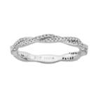 Stacks And Stones Sterling Silver 1/4-ct. T.w. Diamond Twist Stack Ring, Women's, Size: 10, White
