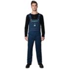 Men's Liberty Rigid Denim Bib Overall, Size: 34x34, Red Overfl