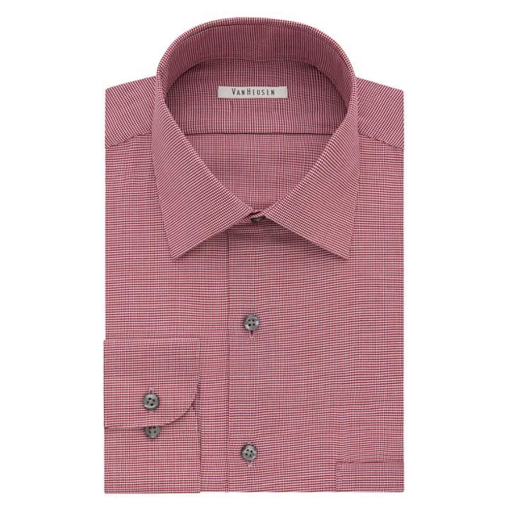 Men's Van Heusen Regular-fit Wrinkle-free Dress Shirt, Size: L-34/35, Med Red