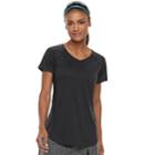 Women's Tek Gear&reg; V-neck Base Layer Tee, Size: Medium, Black