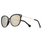 Converse 57mm Women's Round Sunglasses, Black