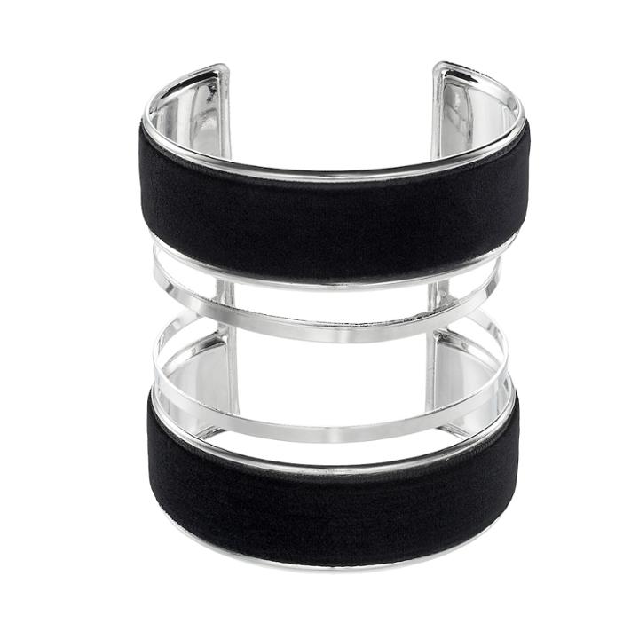 Mudd® Velveteen Wide Cuff Bracelet, Women's, Black
