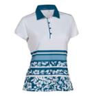 Plus Size Nancy Lopez Pretty Short Sleeve Golf Polo, Women's, Size: 1xl, White