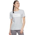 Women's Nike Sportswear Swoosh Graphic T-shirt, Size: Large, Silver