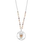 Believe In Beaded Owl Pendant Necklace, Women's, Multicolor