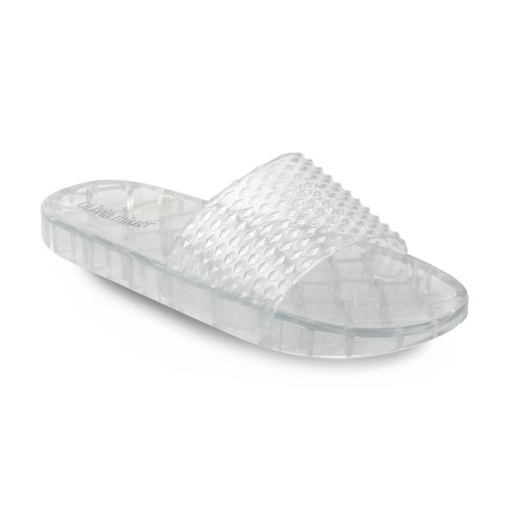 Olivia Miller Clearwater Women's Slide Sandals, Size: 6, White