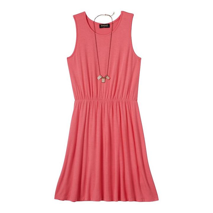 Girls 7-16 & Plus Size Heartsoul Skater Dress & Necklace Set, Girl's, Size: Xl, Light Pink