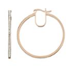Chrystina Crystal Open Hoop Click-it Earrings, Women's, White