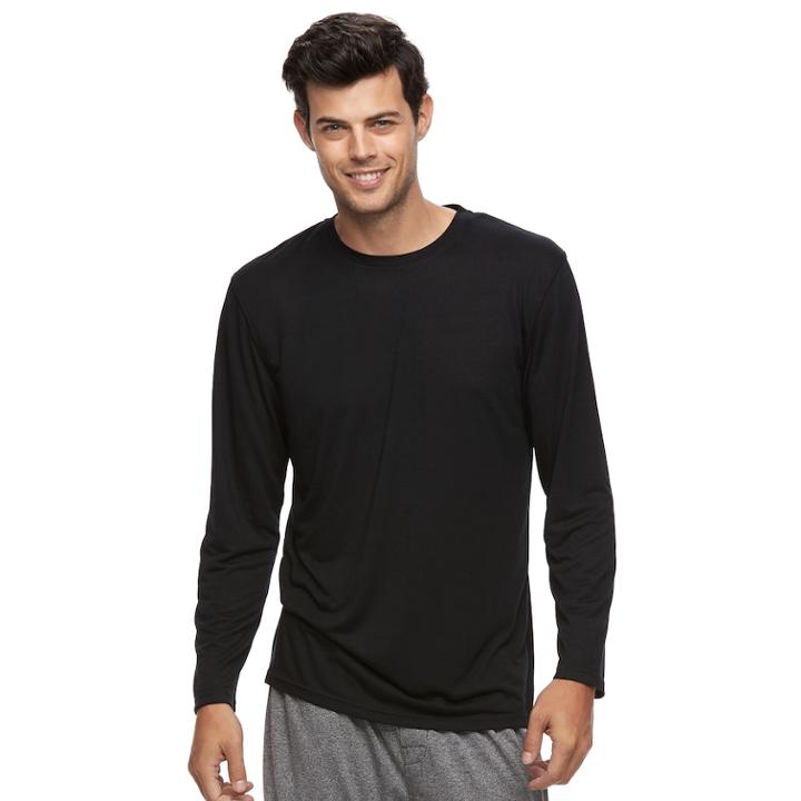 Men's Van Heusen Stretch Lounge Tee, Size: Large, Black