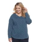 Plus Size Sonoma Goods For Life&trade; Sweatshirt, Women's, Size: 1xl, Blue (navy)