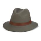 Men's Dpc Washed Twill Safari Hat With Faux-leather Trim, Size: Xl, Green