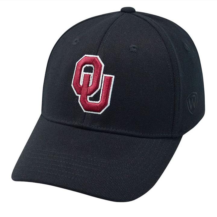 Adult Top Of The World Oklahoma Sooners One-fit Cap, Men's, Black