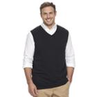 Big & Tall Croft & Barrow&reg; Classic-fit Easy-care Sweater Vest, Men's, Size: Xxl Tall, Black
