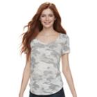 Juniors' Mudd&reg; Roadtrip Scoopneck Tee, Teens, Size: Xl, White