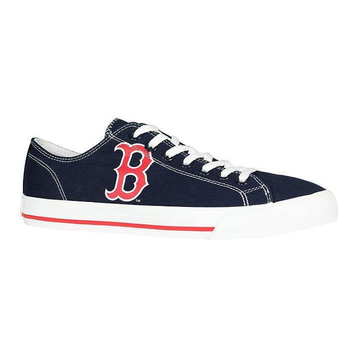 Adult Row One Boston Red Sox Large Logo Sneakers, Size: 8.5, Dark Blue