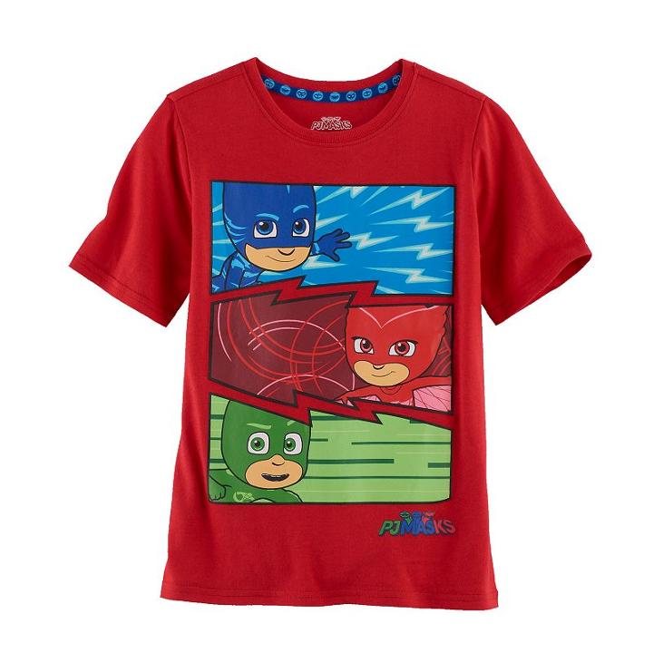 Boys 4-7 Pj Masks Catboy, Owlette & Gekko Graphic Tee, Size: 5-6, Red