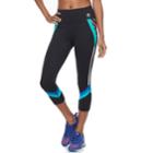 Women's Fila Sport&reg; Geometric High-waisted Capri Leggings, Size: Medium, Black