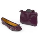 Sidekicks Women's Foldable Ballet Flats, Girl's, Size: 7-8, Purple