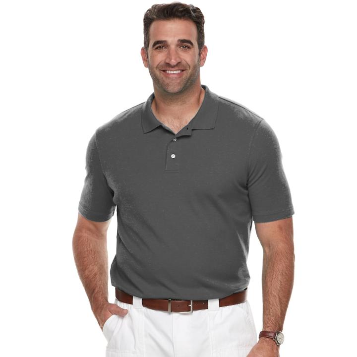 Big & Tall Croft & Barrow&reg; Classic-fit Easy-care Interlock Polo, Men's, Size: Xxl Tall, Dark Grey