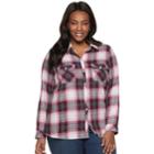 Plus Size Croft & Barrow&reg; Classic Soft Button-down Shirt, Women's, Size: 3xl, Red
