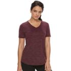 Women's Tek Gear&reg; Easy Nep V-neck Yoga Tee, Size: Small, Drk Purple