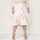 Lc Lauren Conrad Runway Collection Pleated Velvet Skirt - Plus Size, Women's, Size: 20 W, Lt Beige