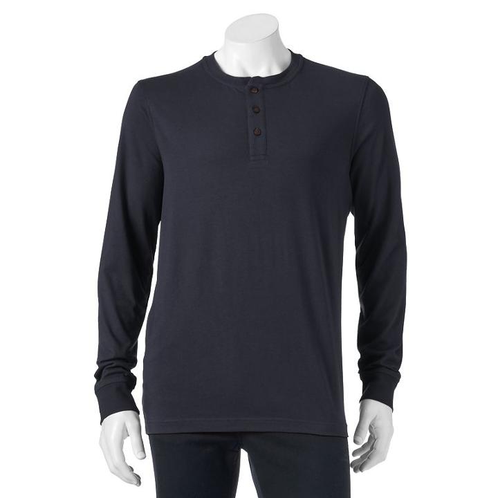 Big & Tall Croft & Barrow&reg; Classic-fit Easy-care Henley, Men's, Size: 2xb, Blue