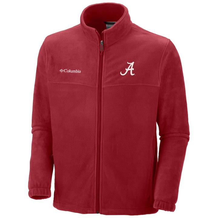 Men's Columbia Alabama Crimson Tide Flanker Ii Full-zip Fleece, Size: Large, Brt Pink