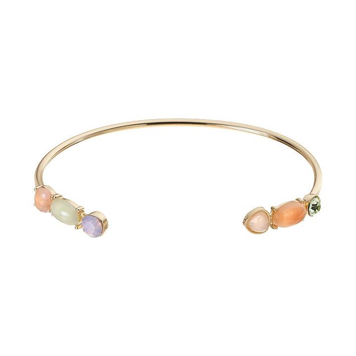 Lc Lauren Conrad Geometric Cap Cuff Bracelet, Women's, Brt Pink