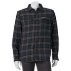 Men's Field & Stream Classic-fit Plaid Sherpa-lined Button-down Shirt, Size: Small, Blue (navy)