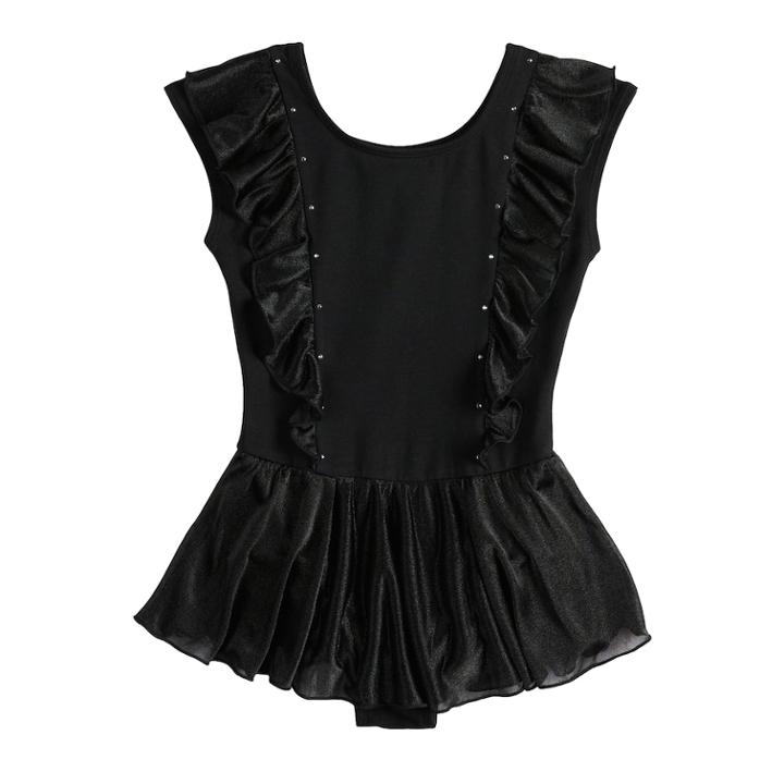 Girls 4-14 Danskin Ruffled Dance Skirtall, Size: Medium, Black
