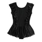 Girls 4-14 Danskin Ruffled Dance Skirtall, Size: Medium, Black
